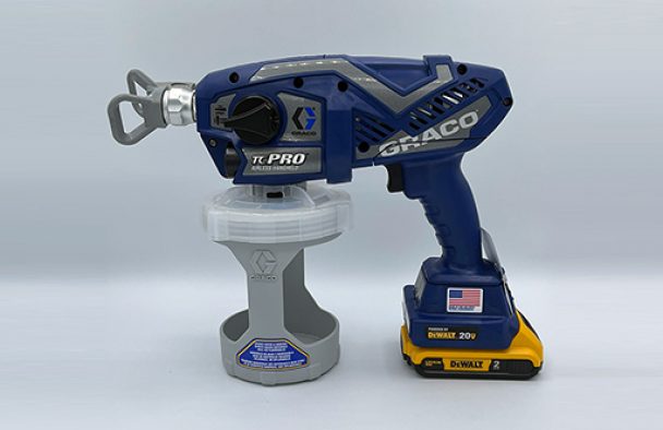 a handheld paint sprayer.